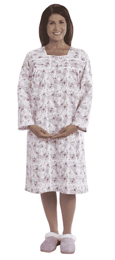 Womens 100% Cotton Flannel Nightgown - The Ecumen Store